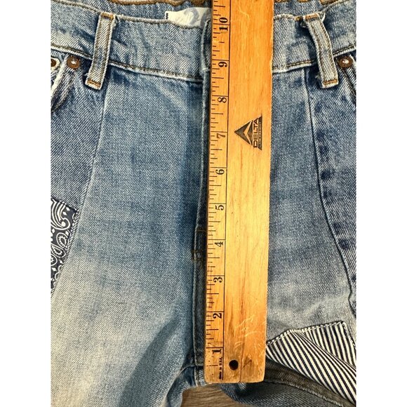 WE THE FREE heart of gold patchwork wide leg jean 26 - Picture 9 of 11